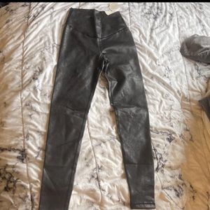 Faux leather aerie pants